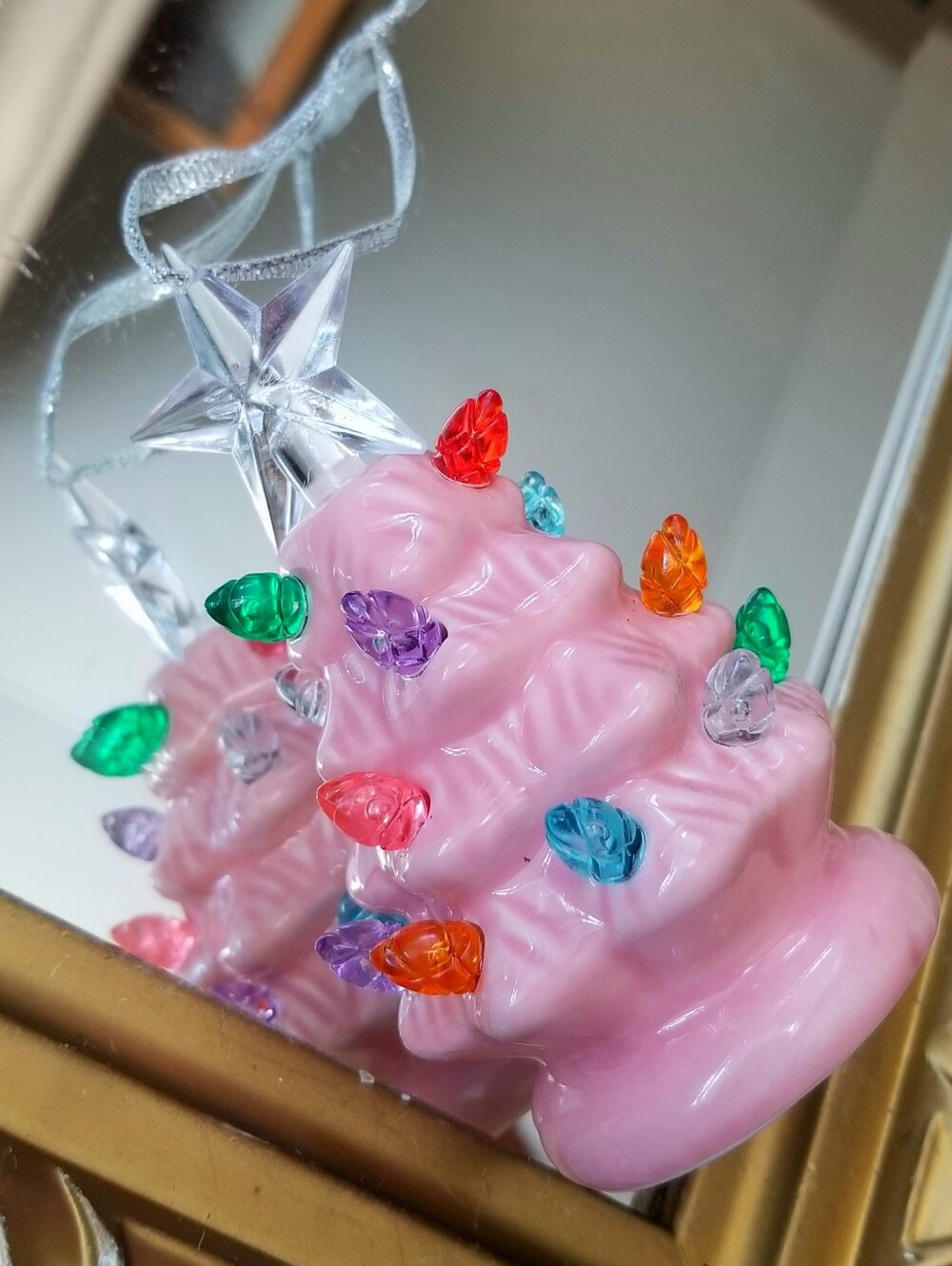 ❗Ceramic Pink Light-Up Tree Ornament❗